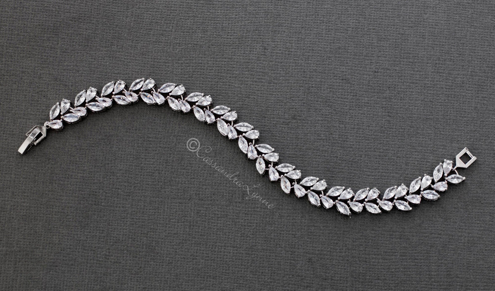 Marquise Leaf and Pear CZ Bracelet - Cassandra Lynne