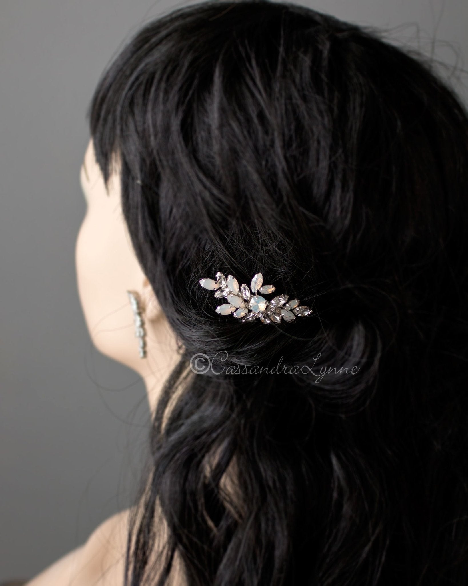 Mini Opal Bridal Hair Clip - Cassandra Lynne