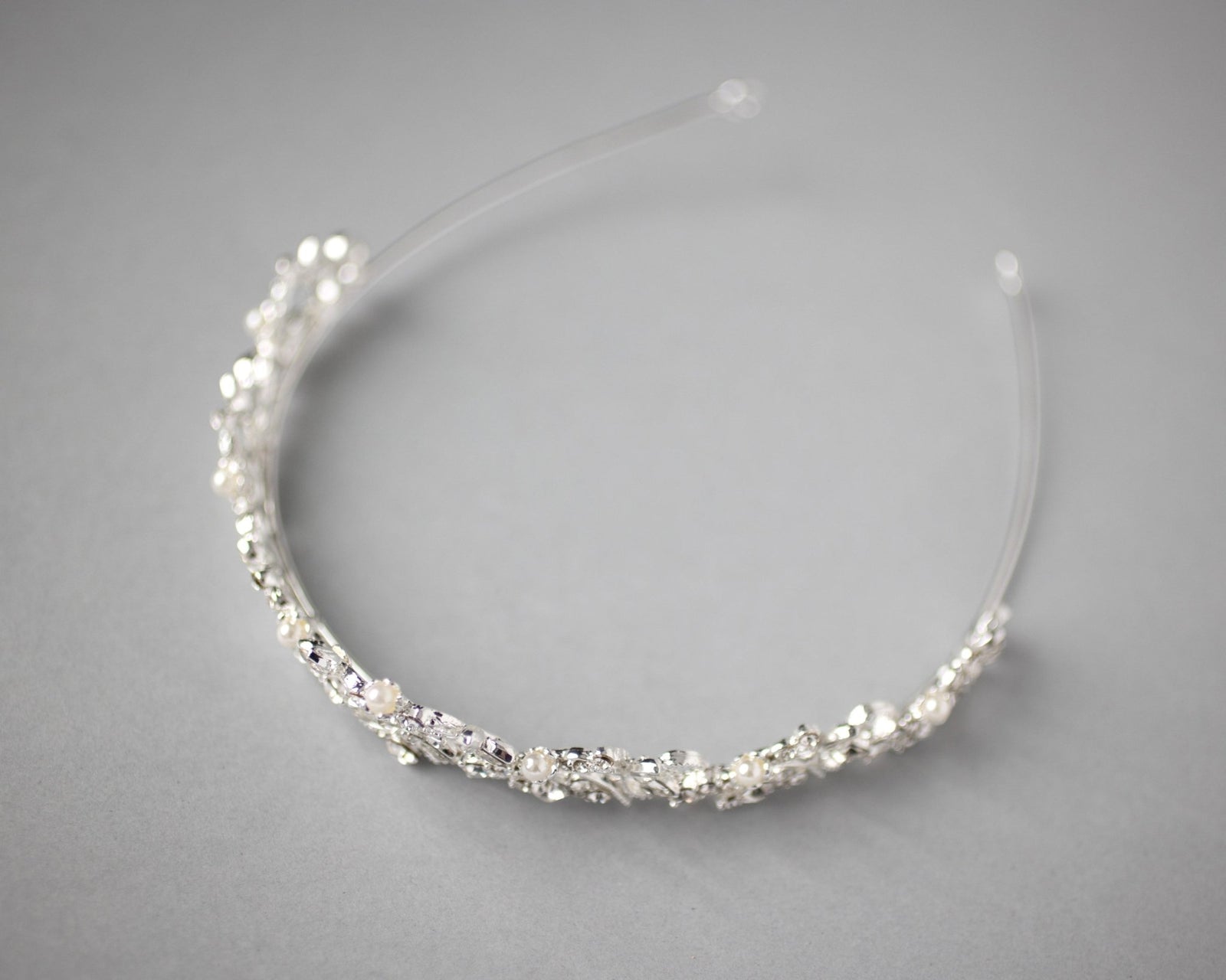 Scrolling Petite Pearl Tiara - Tiara - Cassandra Lynne