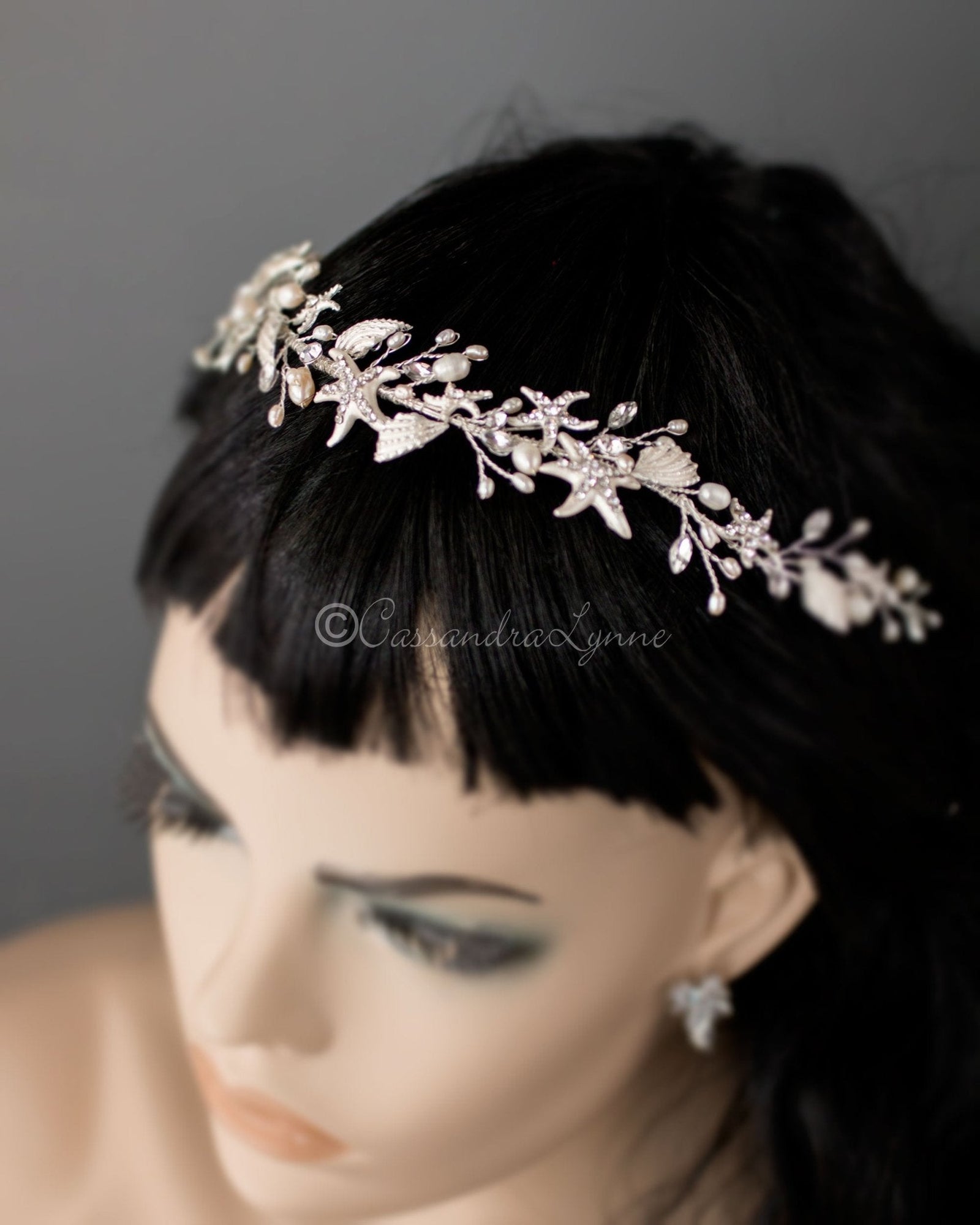 Starfish and Shell Beach Wedding Headpiece - Headband - Cassandra Lynne