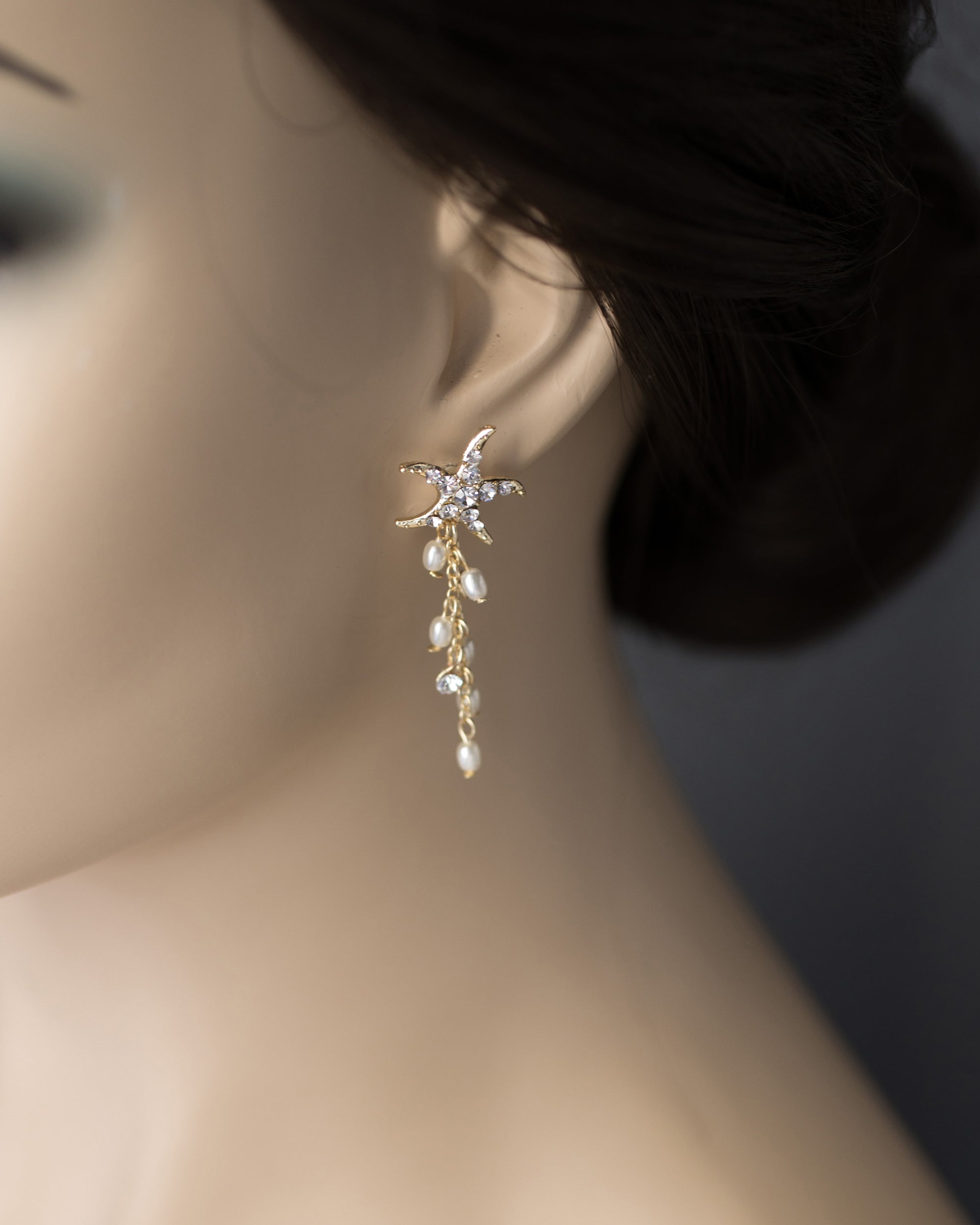 Starfish Dangle Earrings with Pearls - Cassandra Lynne