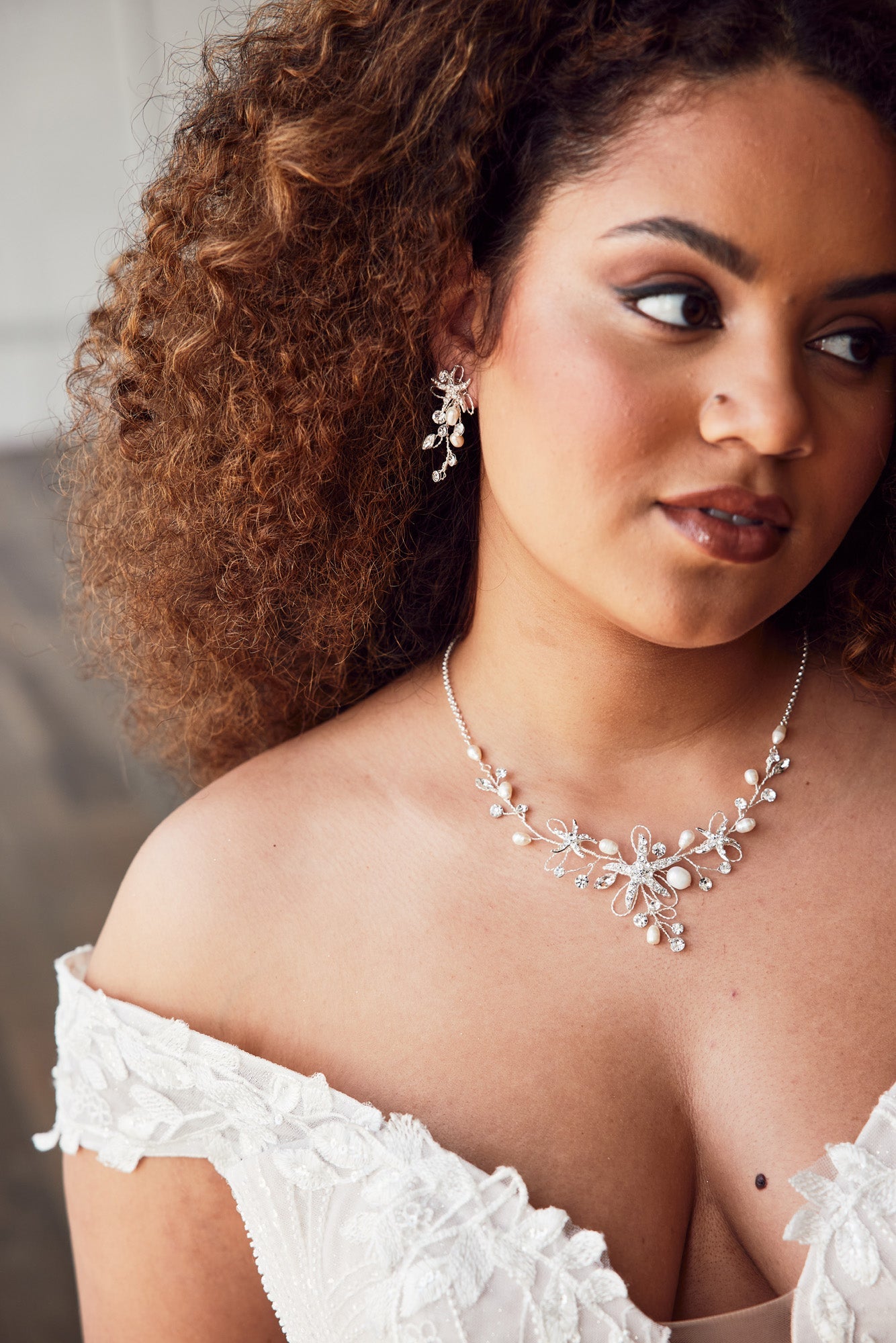 Starfish Wedding Necklace with Pearls - Necklace Set - Cassandra Lynne