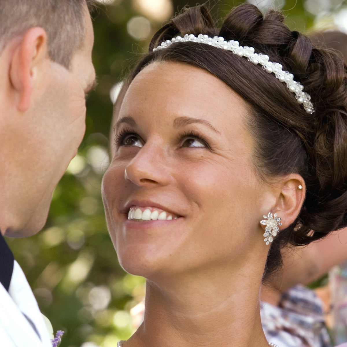 handmade silver wedding earings with pearls
