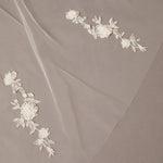 Regal Cathedral Veil with Organza Flowers and Beads - Cassandra Lynne