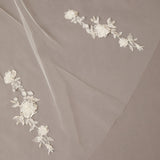 Regal Cathedral Veil with Organza Flowers and Beads - Cassandra Lynne