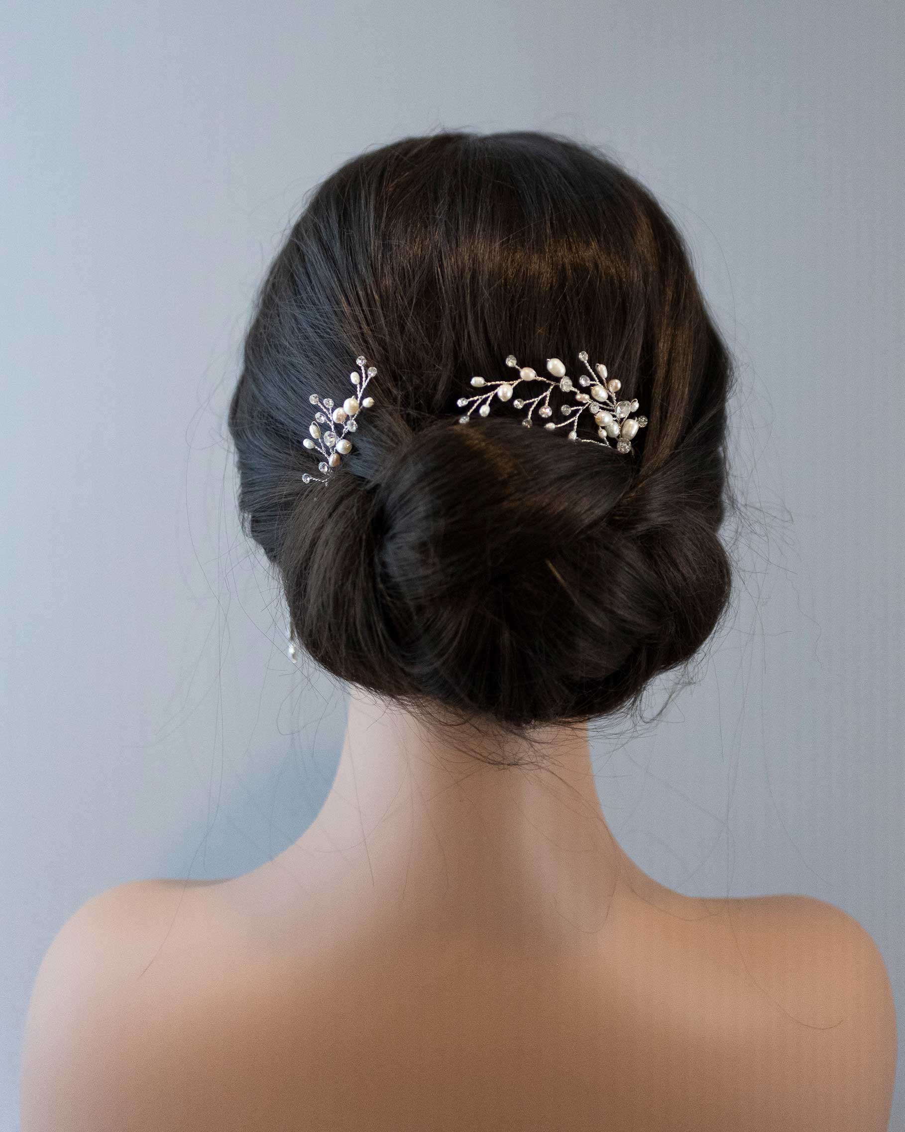 Blush and Ivory Pearl Bridal Hair Pins