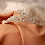 Wedding Tiara of Round Jewels and Pearls-Cassandra Lynne