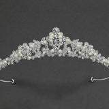 Wedding Tiara of Round Jewels and Pearls-Cassandra Lynne
