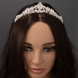 Wedding Tiara of Round Jewels and Pearls-Cassandra Lynne