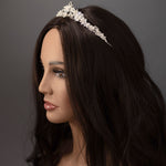 Wedding Tiara of Round Jewels and Pearls-Cassandra Lynne