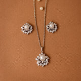 Pearl Pendant and Earrings Vintage Styled