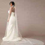 Royal Length Cathedral Veil with Wide Scatter with Pearls and Rhinestones
