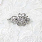 Antique Silver Crystal Mini Bridal Clip - Hair Clips - Cassandra Lynne