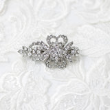 Antique Silver Crystal Mini Bridal Clip - Hair Clips - Cassandra Lynne