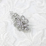 Antique Silver Crystal Mini Bridal Clip - Hair Clips - Cassandra Lynne