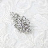 Antique Silver Crystal Mini Bridal Clip - Hair Clips - Cassandra Lynne