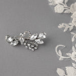 Antique Silver Pear and Marquise Jewel Hair Clip - Hair Clips - Cassandra Lynne