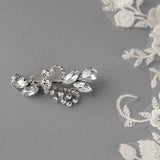 Antique Silver Pear and Marquise Jewel Hair Clip - Hair Clips - Cassandra Lynne