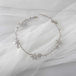 Antique Silver Stars and Crystals Headpiece - Headband - Cassandra Lynne