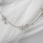 Antique Silver Stars and Crystals Headpiece - Headband - Cassandra Lynne
