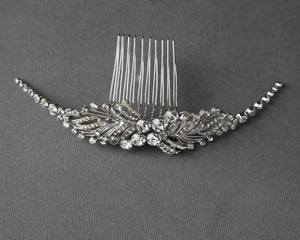 Elegant Antique Silver Back Comb