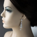 Art Deco Inspired Oval Drop CZ Earrings - Earrings - Cassandra Lynne