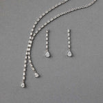 Baguette CZ Lariat Necklace Set - Necklace Set - Cassandra Lynne