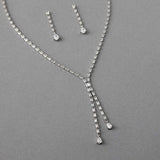 Baguette CZ Lariat Necklace Set - Necklace Set - Cassandra Lynne
