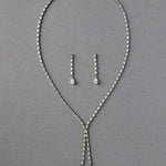 Baguette CZ Lariat Necklace Set - Necklace Set - Cassandra Lynne