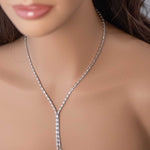 Baguette CZ Lariat Necklace Set - Necklace Set - Cassandra Lynne