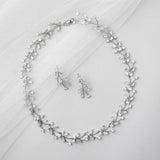 Baguette Vines Wedding Necklace and Earrings - Necklace Set - Cassandra Lynne