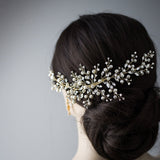 Baroque Pearls and Crystals Bridal Headpiece - Hair Comb - Cassandra Lynne