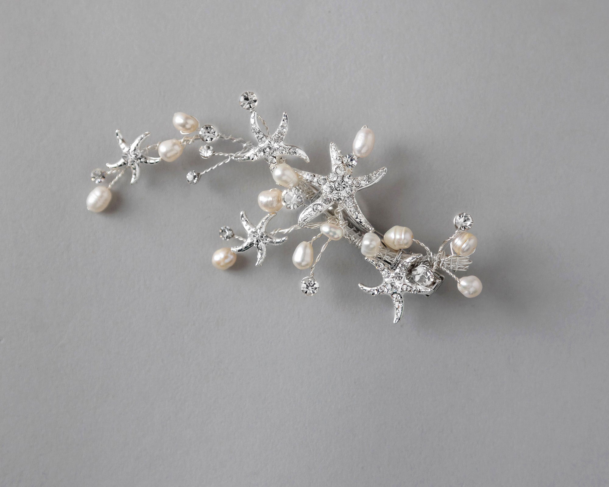 Starfish and Pearl Beach Bride Hair Clip- Cassandra Lynne