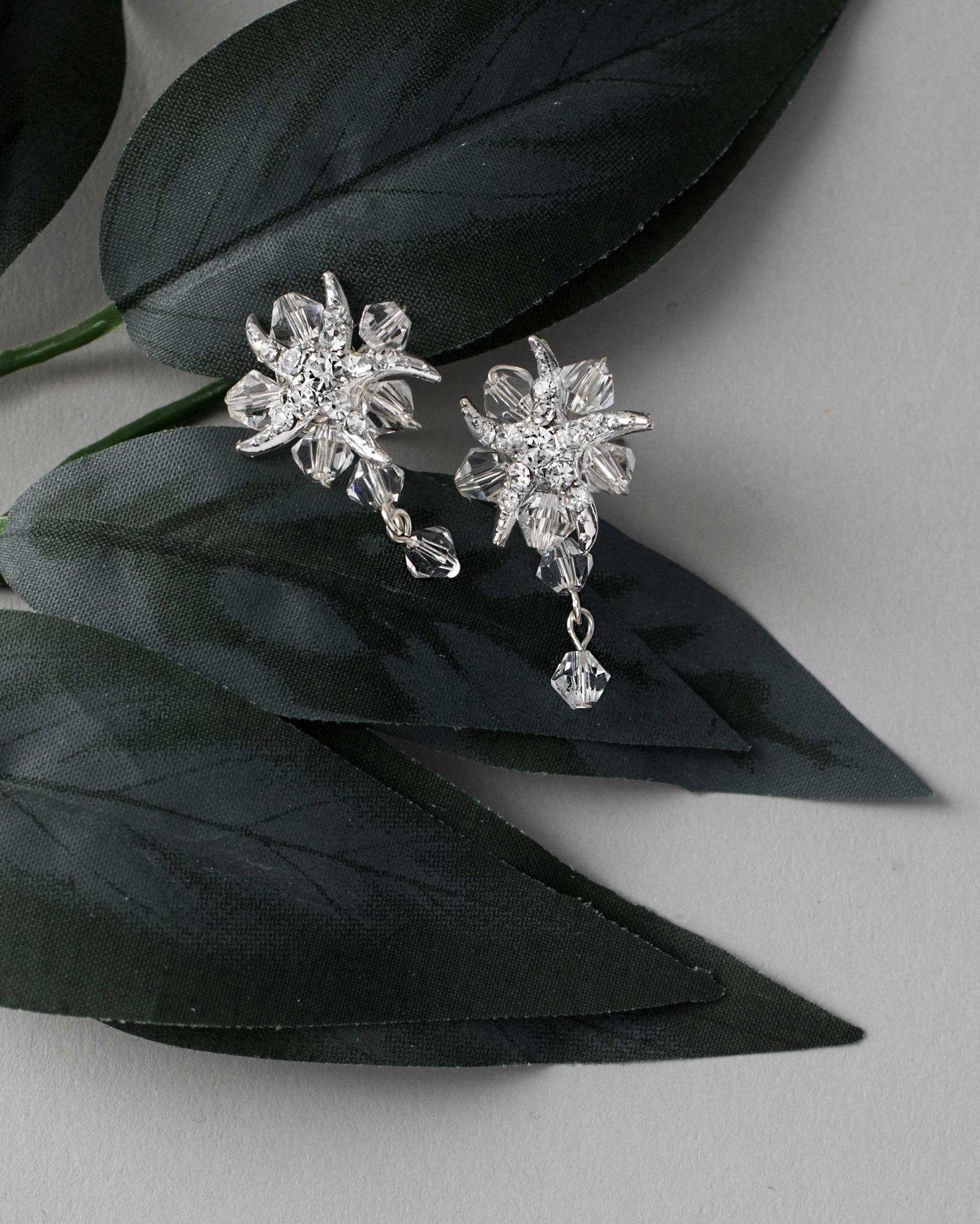 Beach Bride Crystal and Starfish Earrings - Earrings - Cassandra Lynne