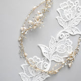 Beach Bride Starfish Headpiece in Light Gold - Hair Vine - Cassandra Lynne