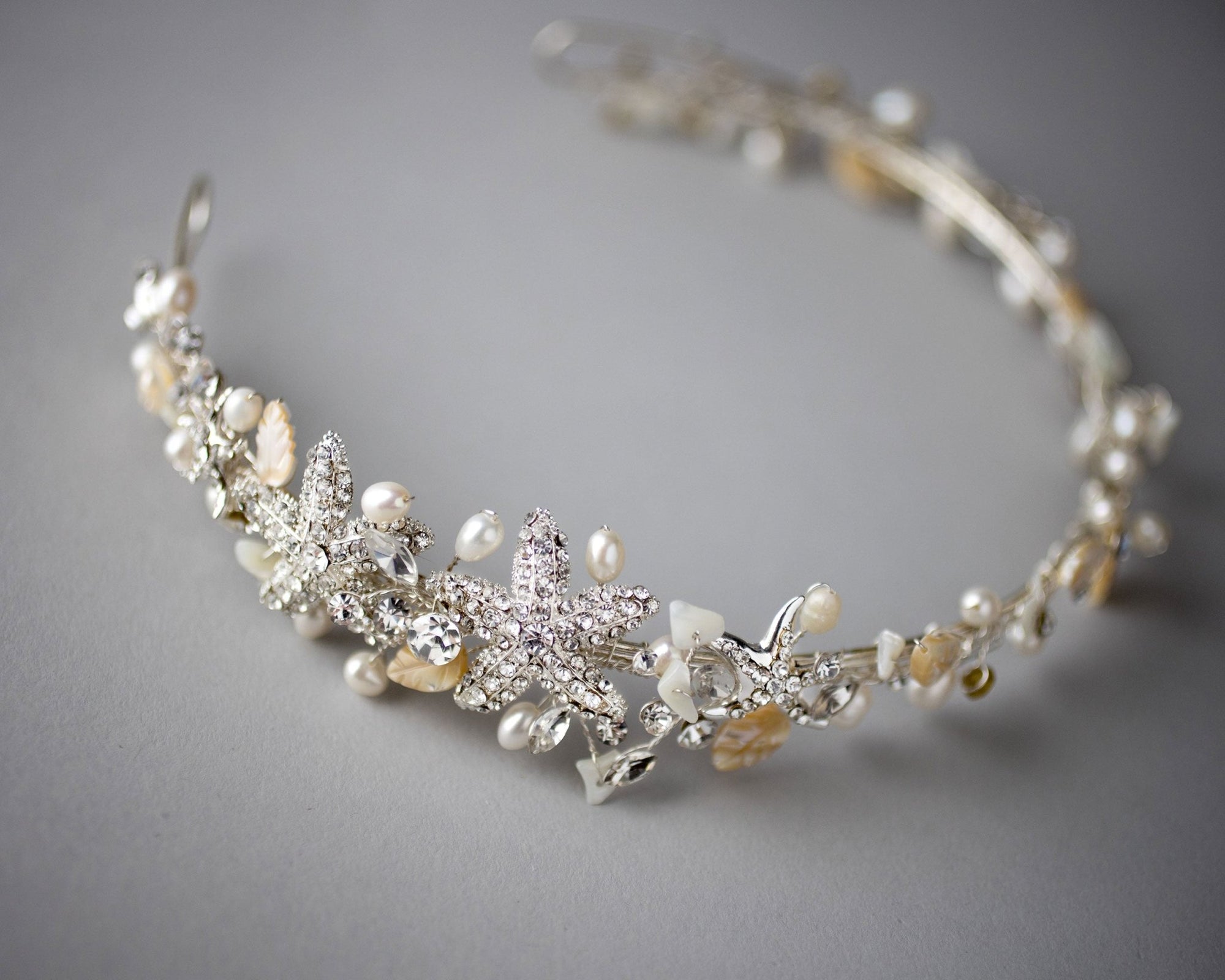 Beach Wedding Headband with Starfish and Shells - Headband - Cassandra Lynne