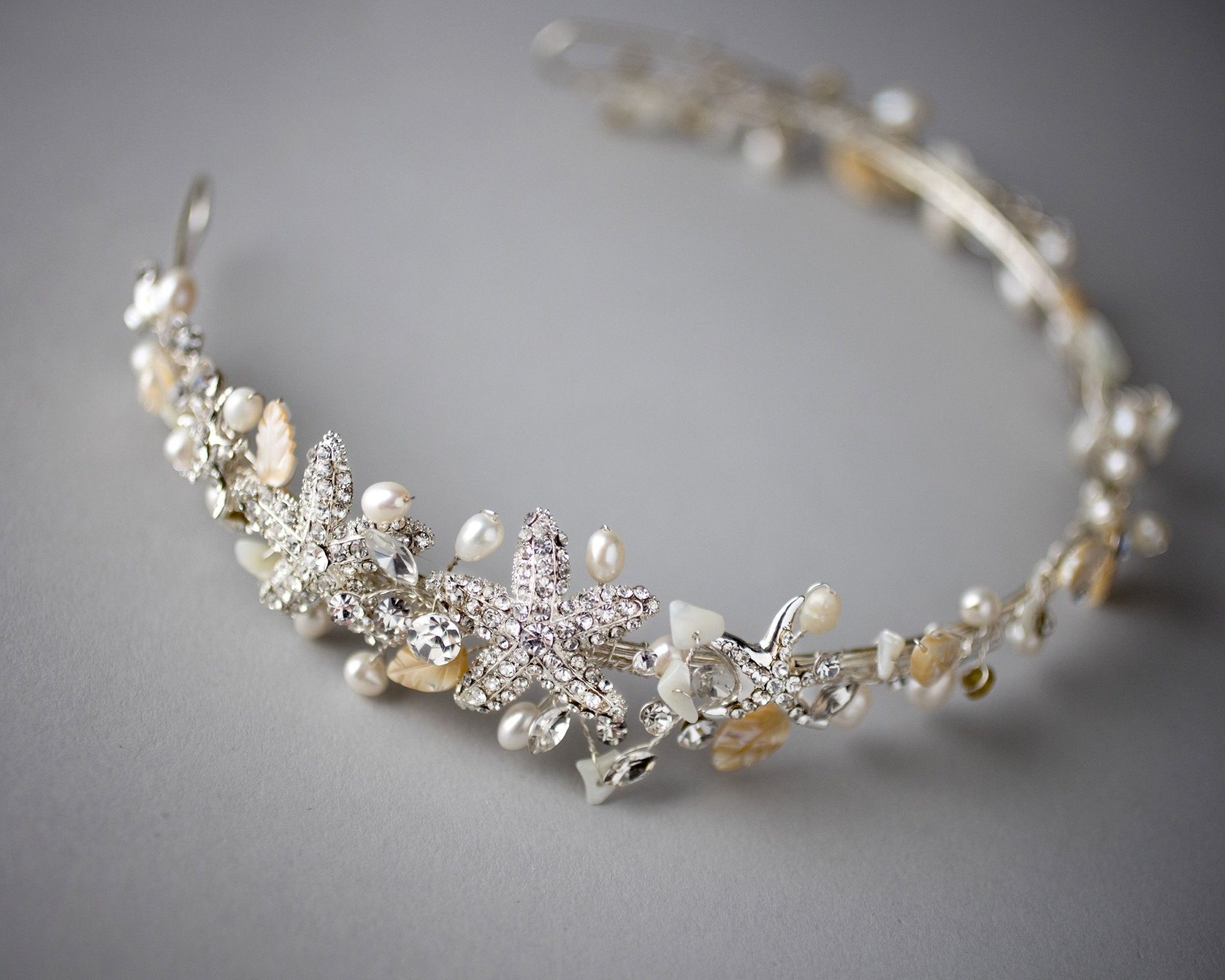 Beach Wedding Headband with Starfish and Shells - Headband - Cassandra Lynne