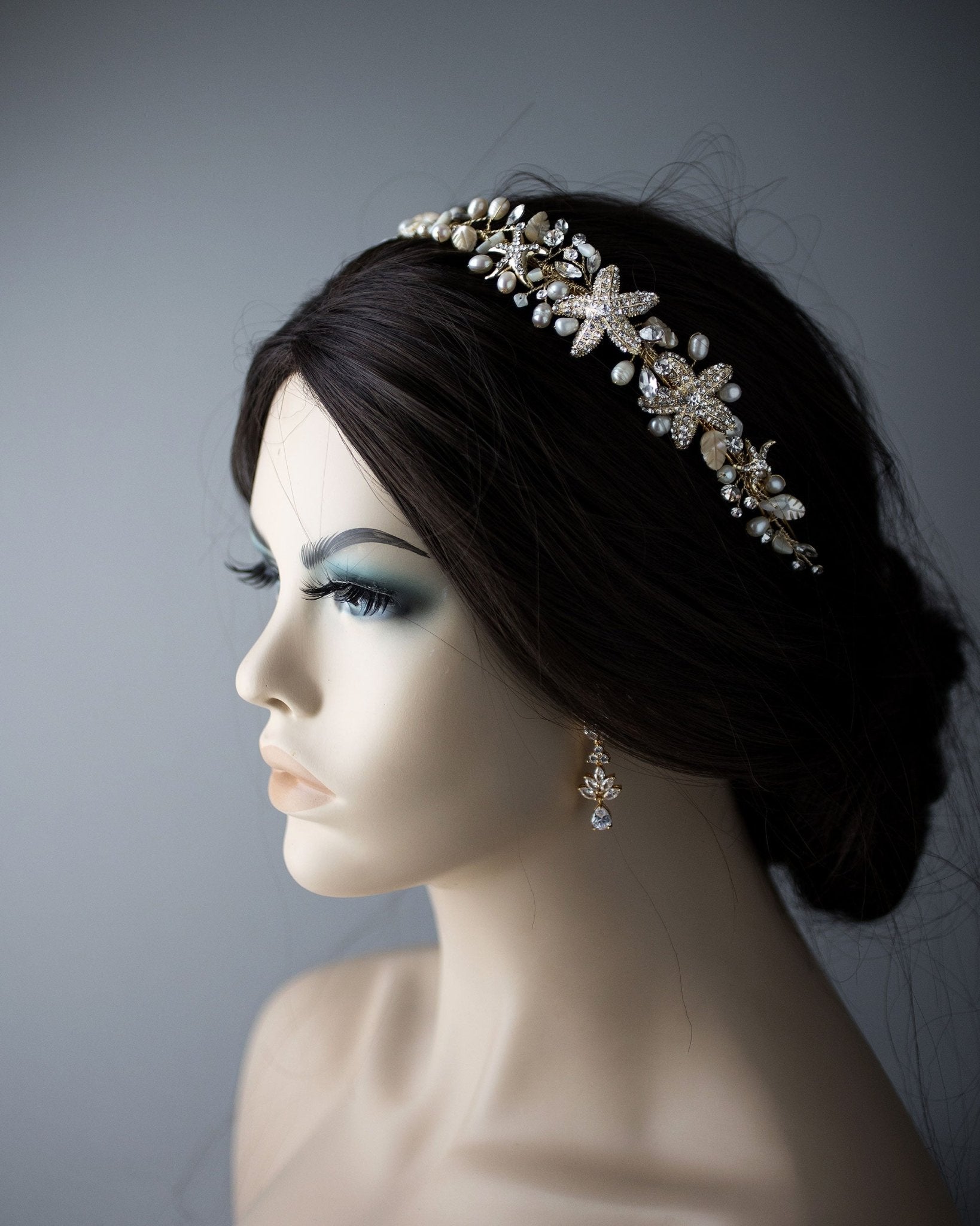 Beach Wedding Headband with Starfish and Shells - Headband - Cassandra Lynne