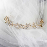 Beach Wedding Headpiece of Gold Starfish - Headband - Cassandra Lynne
