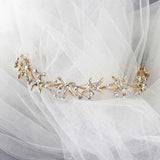 Beach Wedding Headpiece of Gold Starfish - Headband - Cassandra Lynne