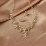 Beach Wedding Necklace with Crystals and Starfish - Necklace Set - Cassandra Lynne