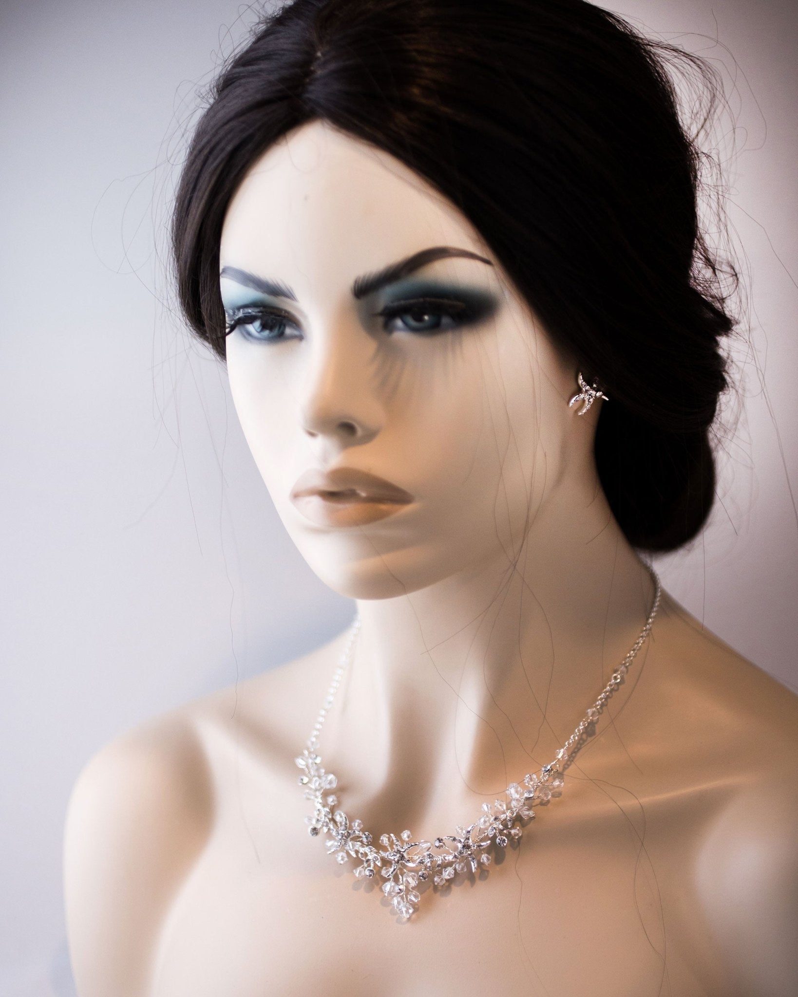 Beach Wedding Necklace with Crystals and Starfish - Necklace Set - Cassandra Lynne