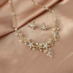 Beach Wedding Necklace with Crystals and Starfish - Necklace Set - Cassandra Lynne