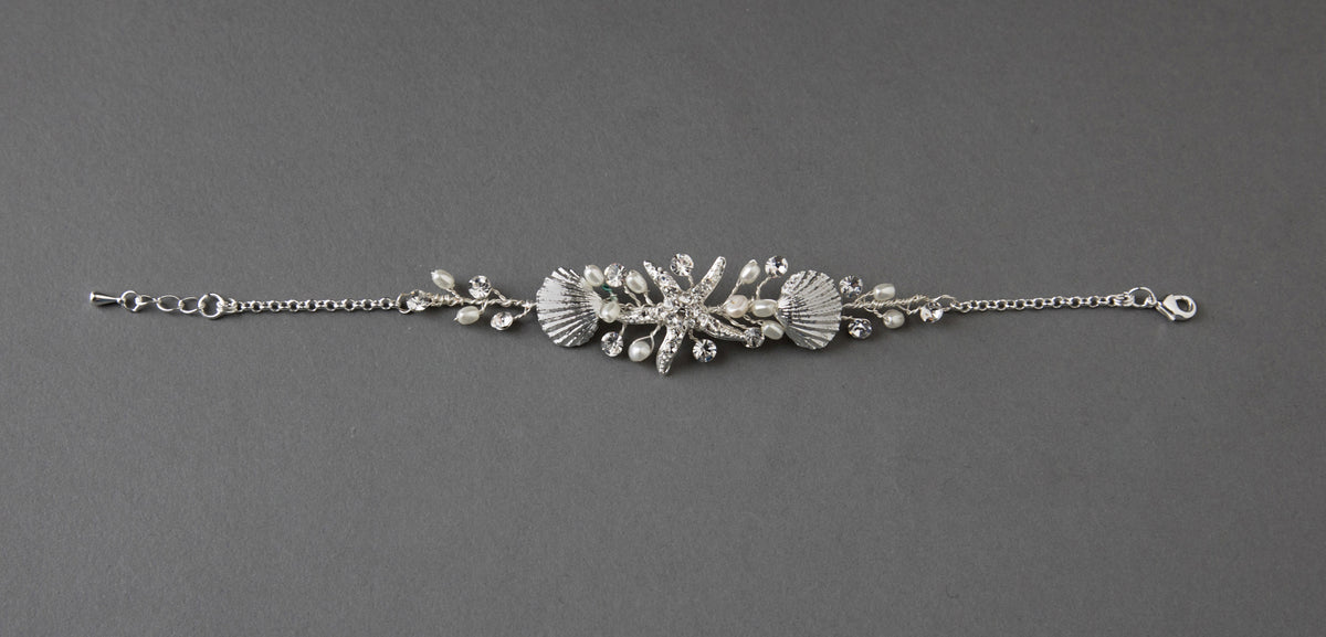 Starfish Bracelet with Shells and Pearls - Cassandra Lynne