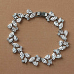 Silver Bridal Bracelet with Multishape CZ Stones - Cassandra Lynne
