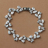 Silver Bridal Bracelet with Multishape CZ Stones - Cassandra Lynne