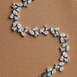 Bridal Jewelry Bracelet of Marquise and Pear Cubic Zircon Stones in Silver - Bracelet-Cassandra Lynne