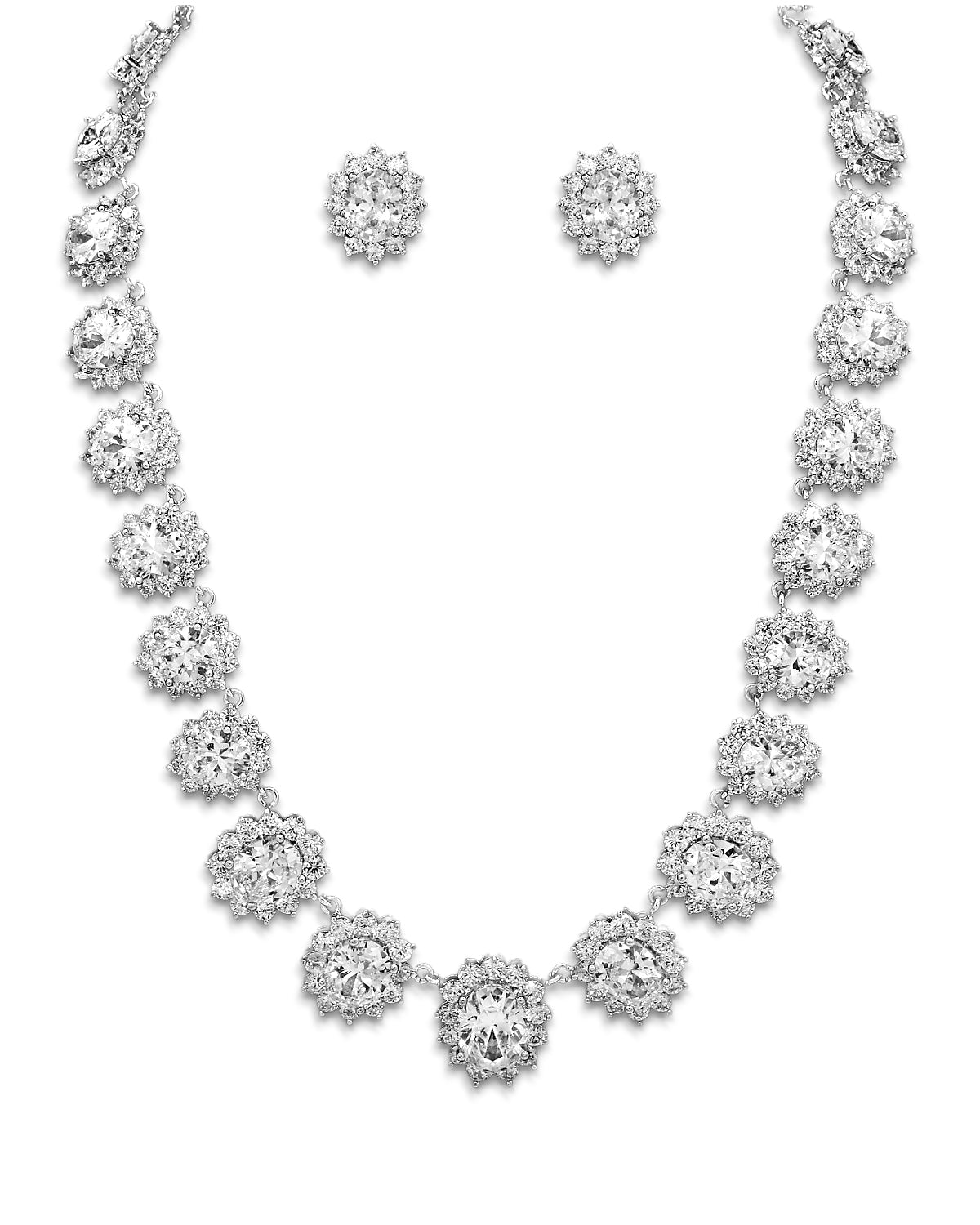 Oval Statement Style Wedding Necklace - Cassandra Lynne
