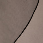 Close up of black wedding veil with satin ribbon trim