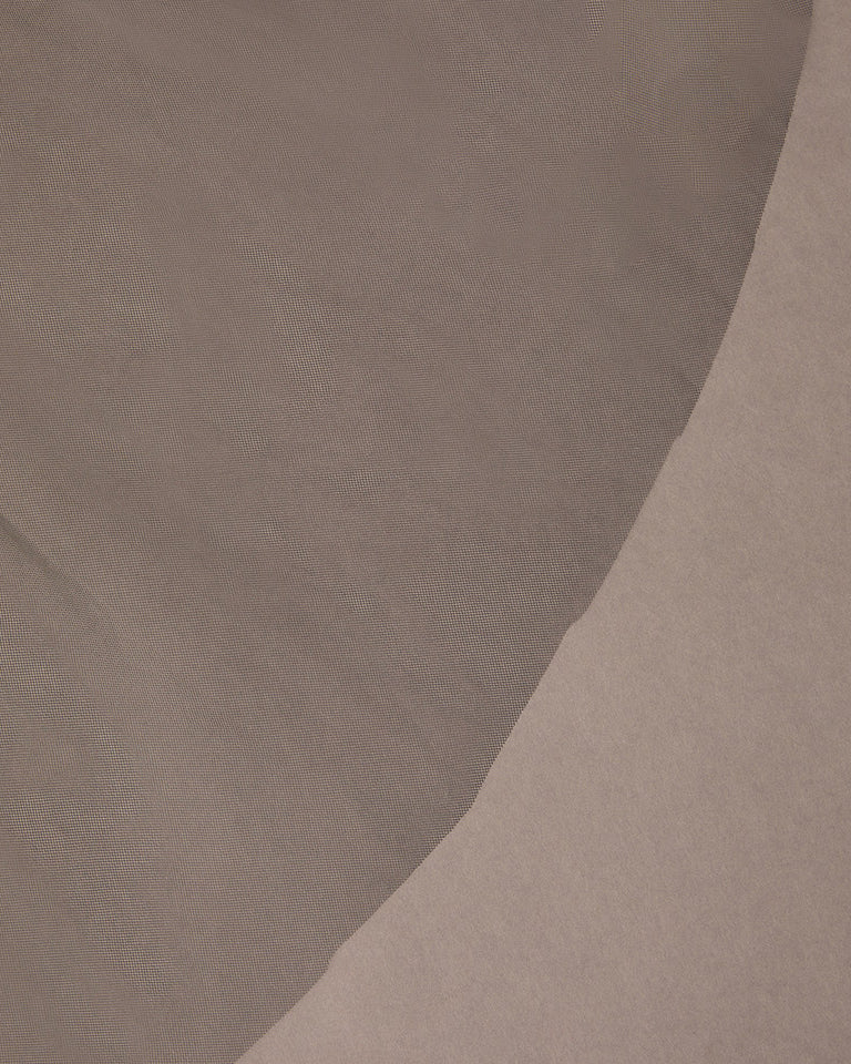Raw edge of black veil